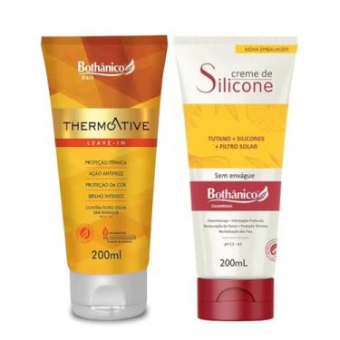 Imagem de 1Leave In Thermoative 200ml + 1 Creme de Silicone 200ml | Bothânico Hair Cosméticos