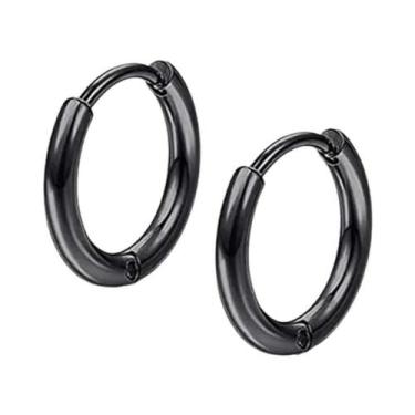 Imagem de Brincos De Argola Cruzados Em Aço Inoxidável Preto, Prata E Dourado Co