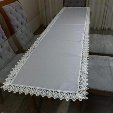 Imagem de Trilho de Mesa Decorativo Maquinetado 40x170 Varias Cores Cor:Prata - 