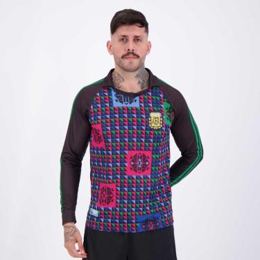 Imagem de Camisa Argentina Retrô Goleiro 1990 Masculina-Masculino