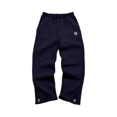 Imagem de Calças De Moletom De Cintura Alta Com Cordão E Zíper, Cor Sólida, Esti