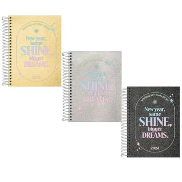 Imagem de Agenda Espiral Escolar Diária Shine 11,7x16,4cm - Tilibra