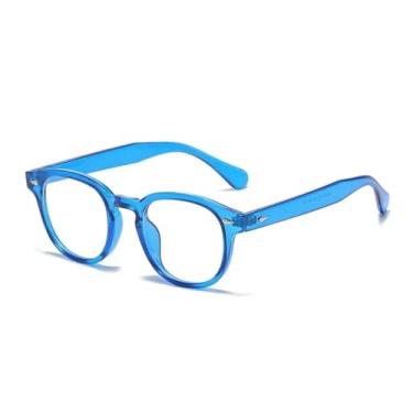Imagem de Óculos de Sol UV400 - Rebites Redondos Estilo Punk com Lentes Degradê para Homens e Mulheres, Ideais para Esportes ao Ar Livre, Corrida e Ciclismo, Armação Azul Celeste Jelly