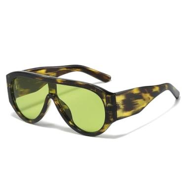 Imagem de Óculos de Sol UV400 - Tamanho Grande Oval Jelly Color Leopard Gradient para Homens e Mulheres, Esportes ao Ar Livre, Corrida e Ciclismo, 06