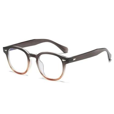 Imagem de Óculos de Sol UV400 - Rebites Redondos Estilo Punk com Lentes Degradê para Homens e Mulheres, Ideais para Esportes ao Ar Livre, Corrida e Ciclismo, Armação Tea Tea