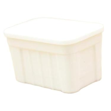 Imagem de TTETTZ Organizador de enfeites em miniatura na escala 1/12 com tampa para acessórios de maquetes de cenários, Branco