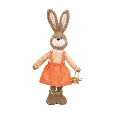 Imagem de oshhni de Páscoa de brinquedo, presente de Páscoa, desenho animado, peça central de mesa telescópica criativa, enfeite de em pé para mesa, Laranja