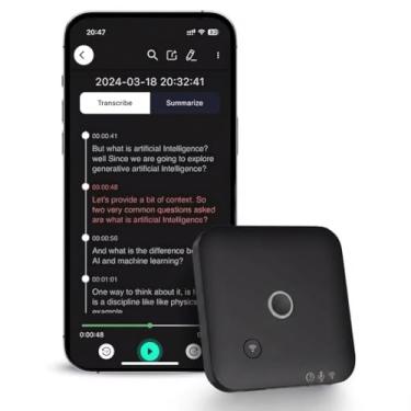 Imagem de DaniBlue Tech - Note AI Gravador de voz, transcrever e resumir, tradução, controle de aplicativo com chat GPT, magnético, 64 GB, suporta 112 idiomas, gravador de áudio para chamadas telefônicas
