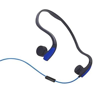 Imagem de Fones De Ouvido De Condução Óssea Com Fio, Fone De Ouvido À Prova De Suor Para Esportes Ao Ar Livre, À Prova D'água Com Redução De Ruído De Microfone Para Corrida E Direção,Azul,Collector88