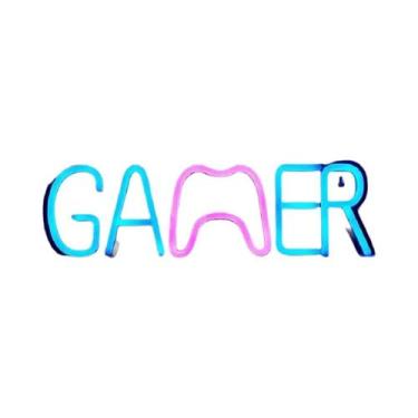 Imagem de Letreiro LED Neon Para Quarto Gamer Em Forma De Controle De Jogo, Deco
