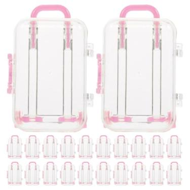 Imagem de Angoily 24 caixas de doces de mini malas, caixas de lembrancinhas de casamento rosa, suprimentos de festa, 6 x 5 x 3 cm