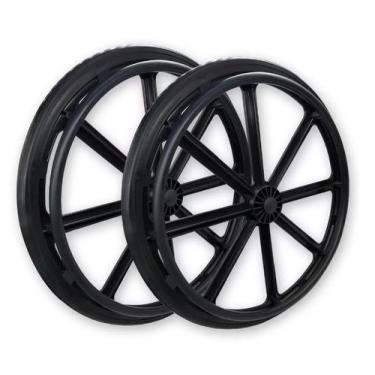 Imagem de Roda Traseira aro 24 Com Pneu Maciço Para Cadeira de Rodas Universal (