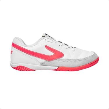 Imagem de Chuteira Indoor Infantil Topper Titanium Branco E Coral, Branco, Coral