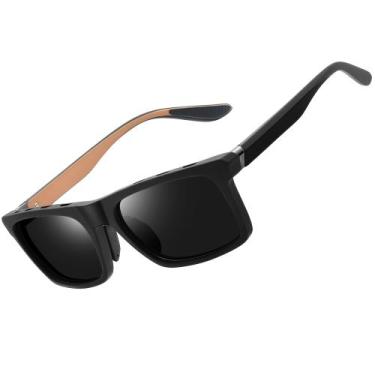 Imagem de Gafas de sol Joopin polarizadas con montura cuadrada TR90 negra