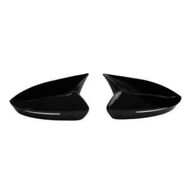 Imagem de Adesivo de carro retrovisor lateral espelho capa asa tampa exterior porta traseira caso guarnição fibra carbono olhar compatível com chery arrizo 8 2023 2024(Gloss Black)