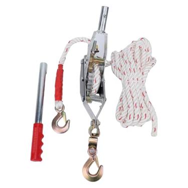 Imagem de Jectse Extrator Manual de Catraca, Extrator de Cabo de Corda de Engrenagem Dupla de 1,5 Ton Vem Junto Com Guincho Com Ganchos de Travamento Duplos e Alça Ergonômica (JectseP4mZLePc-12)