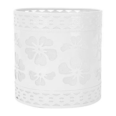 Imagem de pcagfaajmh 1 peça abajur abajur de mesa capa de luz simples arte de ferro (branco) abajur (15 x 14 cm) (15 x 14 cm)