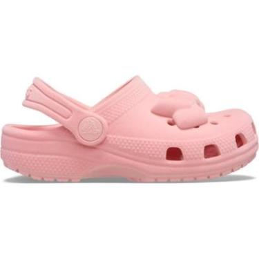 Imagem de Sandália Crocs Classic Velvet Bow Clog T Powder Pink-Unissex