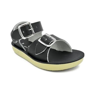 Imagem de Sun-San Surfer Sandália de couro infantil, Preto, 21