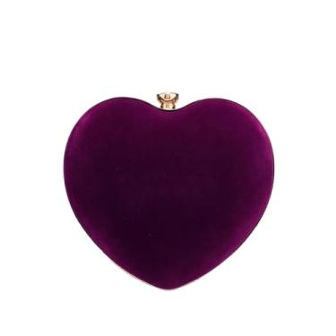 Imagem de Bolsa feminina clutch dourada para festas e casamentos, Roxa, One Size