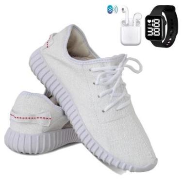 Imagem de Kit Tênis Para Corrida Academia Masculino Super Leve e Macio com Fone e Relógio-Masculino