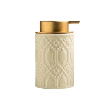 Imagem de Dispensadores de sabonete, garrafa de cerâmica, loção para casa de banho, dispensador de sabonete para hotel, clube, cozinha, banheiro (bege)