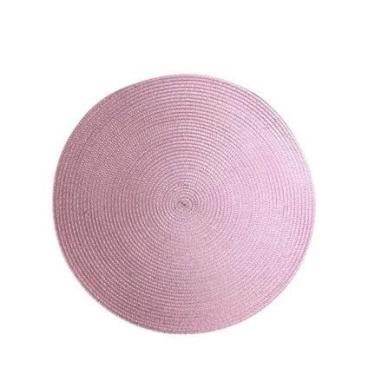 Imagem de Kit 6 Peças Jogo Americano Redondo Sousplat Cozinha Jantar(Rosa Claro)