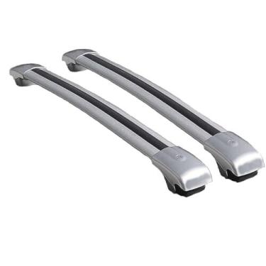 Imagem de YiXi-Partswell 2 peças de rack de teto travável barras transversais bagageiro alumínio adequado para Subaru Forester 2019-2021 - prata