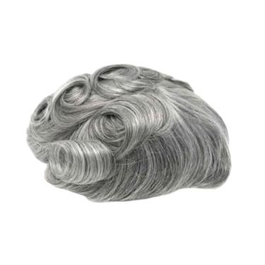 Imagem de Aplique de testa Peruca masculina de renda cabelo humano indiano respirável confortável ideal para diversas ocasiões(1B80)