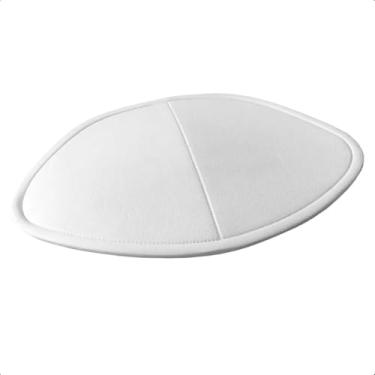 Imagem de Almofada Assento para Poltrona e Cadeira - Design Diamante Revestida com Corino, Preta ou Branca, Confortável e Durável, Versátil para Casa e Office (Branco)