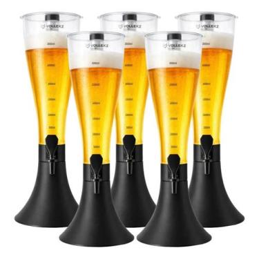 Imagem de Kit 5 Torre Chopp Refil Congelante 2,5l Aço Inox Bar Vkbt25 - Vollekz
