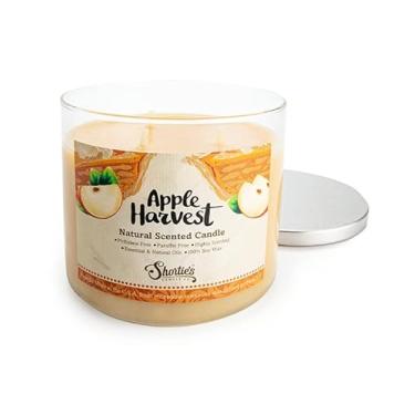 Imagem de Vela de 3 pavios naturais altamente perfumada da Apple Harvest, óleos de fragrância essenciais, 100% de soja, ftalatos e parabenos, queima limpa, 411 g