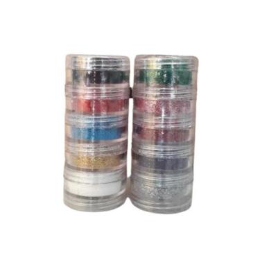 Imagem de Kit 2 Torres Glitter Po 10 Cores Primarias E Secundarias - Rostinho Pi