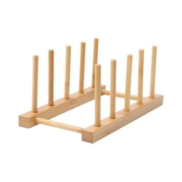 Imagem de Escorredor De Louça De Madeira Para Cozinha, Organizador De Utensílios