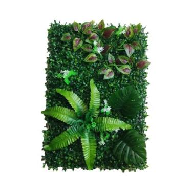 Imagem de Painéis De Parede De Plantas Verdes Artificiais 3D, Grama Falsa Biônic