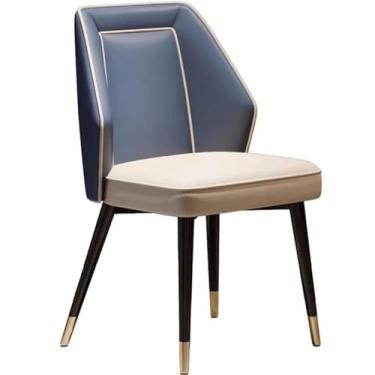 Imagem de Cadeira de jantar moderna de meados do século, cadeira de cozinha com almofada de esponja de alta densidade, cadeira lateral para sala de estar/sala de jantar