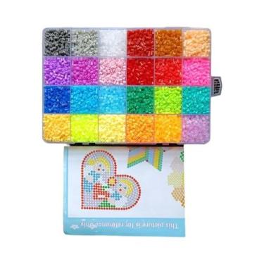 Imagem de Caixa De 72 Cores De Pérolas Fusíveis De 2.6mm Para Arte Pixel DIY, Qu