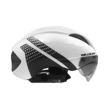 Imagem de Capacete De Bicicleta Unissex Com Lentes Substituíveis Para Competição