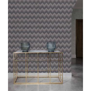 Imagem de Papel de Parede Infinity Chevron Énico Cinza IF3002 - Rolo: 10m x 0,53m