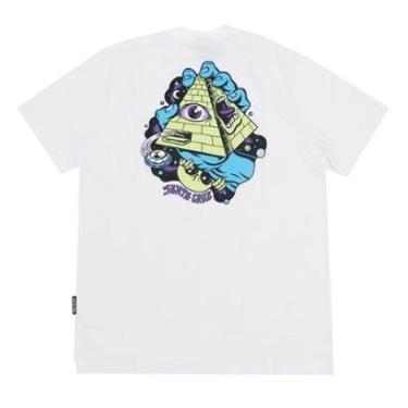 Imagem de Camiseta Santa Cruz Knibbs Invasion Hand - Branco-Masculino
