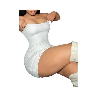 Imagem de Vestido Mini Elegante Sem Costas Para Mulheres, Bodycon Sexy, Top Curt