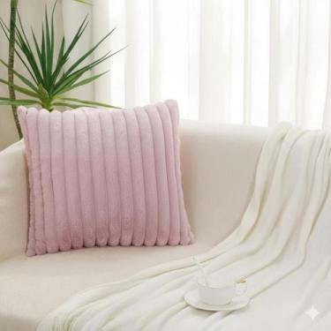 Imagem de Capa P/ Almofada Pelúcia Wave Soft 2 lados - 40 X 40 CM - S DECOR, Ros