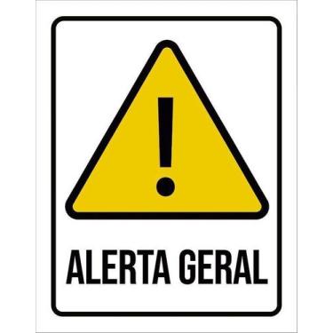 Imagem de Placa Acm Alerta Geral 18X23 - Sinalizo