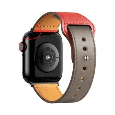 Imagem de Pulseira De Couro Unissex Para Apple Watch Série 3 4 5 6 7 8 9 10 Ultr