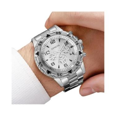 Imagem de Relógios De Quartzo Masculinos De Moda Com Grande Display, Conjunto De