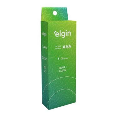 Imagem de Pilha alcalina aaa elgin 1.5v tubo com 24 unidades