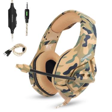Imagem de Fone De Ouvido Gamer Onikuma K1-b Camouflage Yellow-Unissex