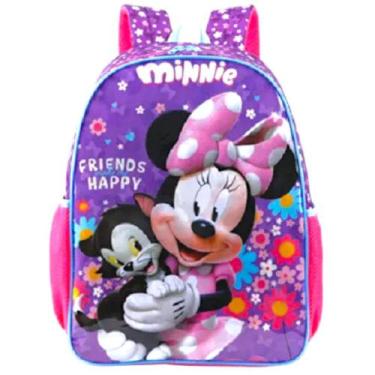 Imagem de Mochila Escolar Infantil De Costas 16 Minnie Friends Happy Tamanho G -