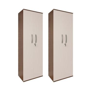 Imagem de Kit 2 Armário Organizador Multiuso Kiev Lavanderia 2 Portas - Loja Doc