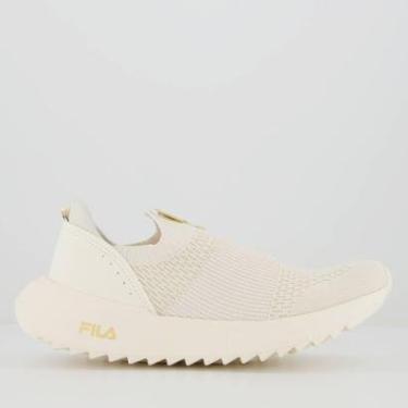 Imagem de Tênis Fila Calzini II Feminino Bege e Dourado-Feminino